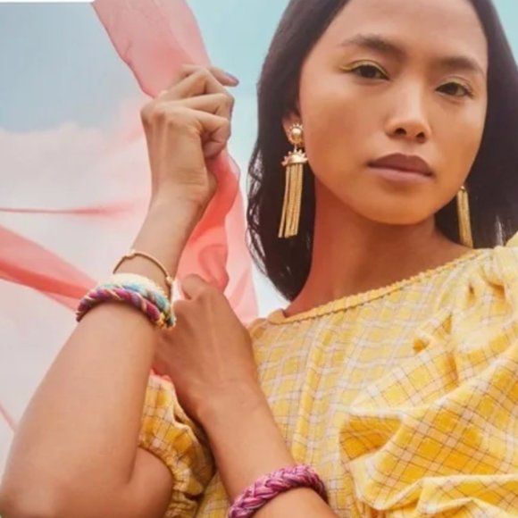 NWT Kendra Scott Sienna Sun & Chain Tassle Statement Earrings 14K Gold Plated - Picture 10 of 14